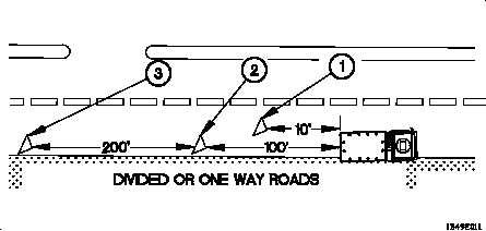 Placing markers on divided highway or one way road